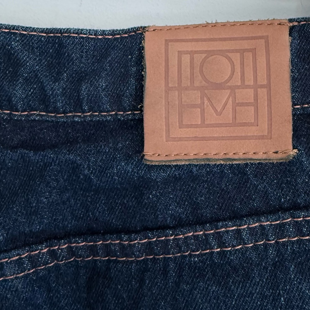 Totême Barrel Leg Jeans Raw Blue Wash 26 Organic Cotton High Rise Made in Italy - Picture 10 of 16
